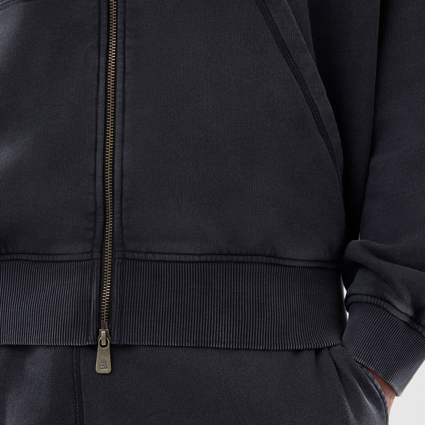 MLB Washed Full Zip Hoodie New York Yankees Black