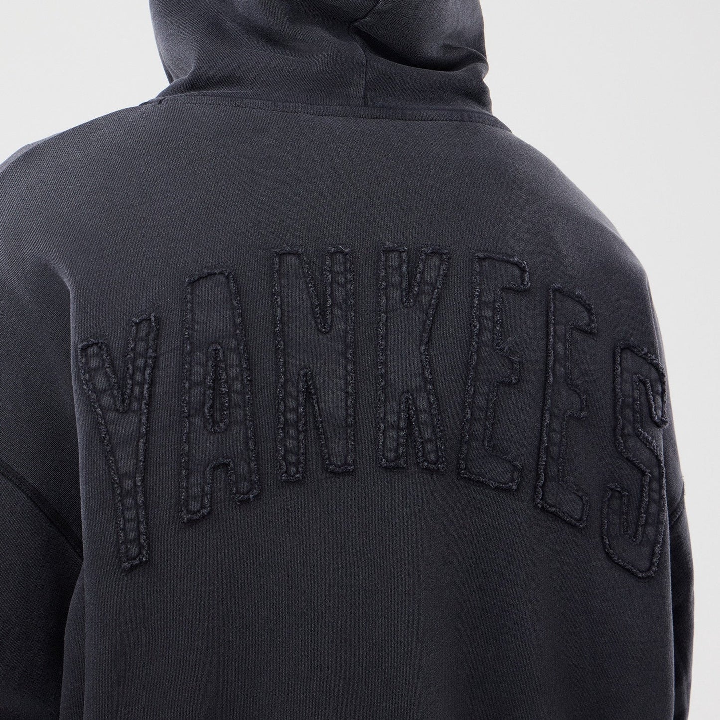 MLB Washed Full Zip Hoodie New York Yankees Black