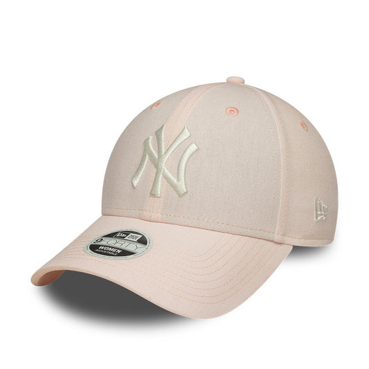 New York Yankees MLB Linnen 9FORTY Women Strapback New Era Pink/White