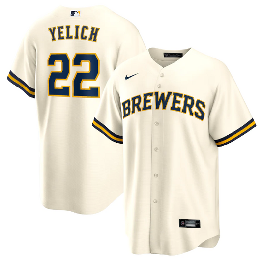 Milwaukee Brewers Replica Cream Jersey