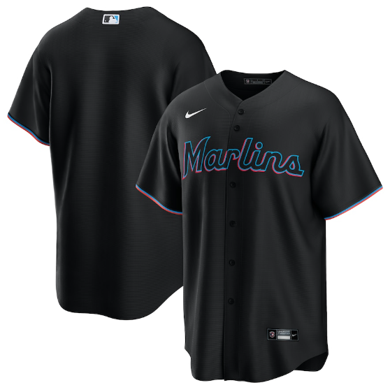 Miami Marlins Replica Black Jersey